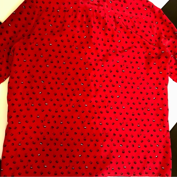 APC x Vanessa Seward Silk Blouse Frilly Collar Button Down Shirt Blouse size M - Picture 6 of 10